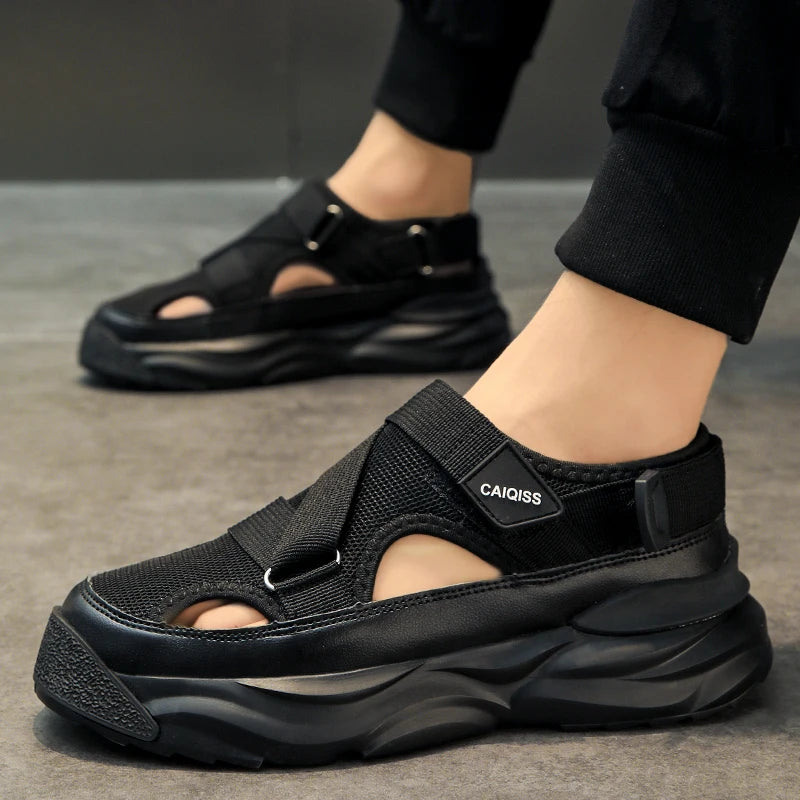 Sandales Compensées pour Hommes | Caiqiss