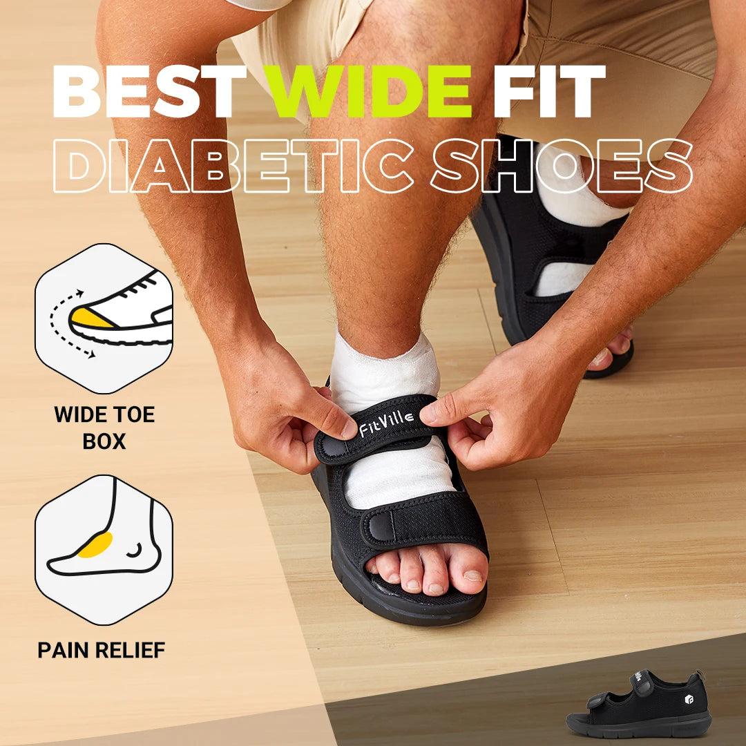 Sandales Diabétiques pour Hommes | FitVille