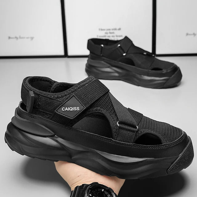 Sandales Compensées pour Hommes | Caiqiss
