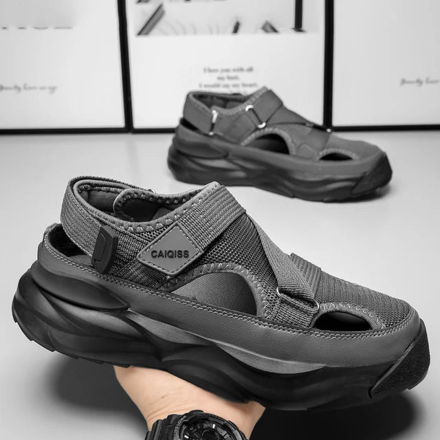 Sandales Compensées pour Hommes | Caiqiss
