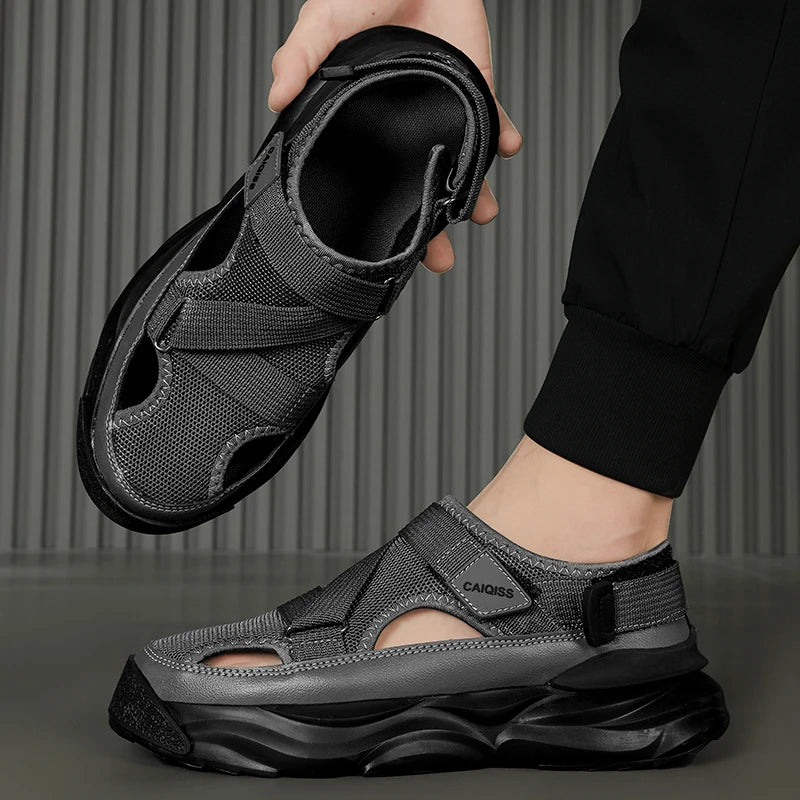 Sandales Compensées pour Hommes | Caiqiss