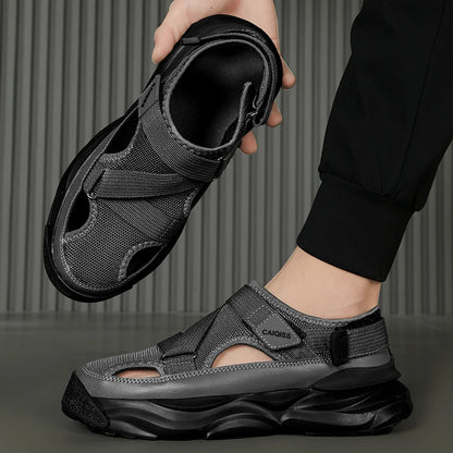 Sandales Compensées pour Hommes | Caiqiss