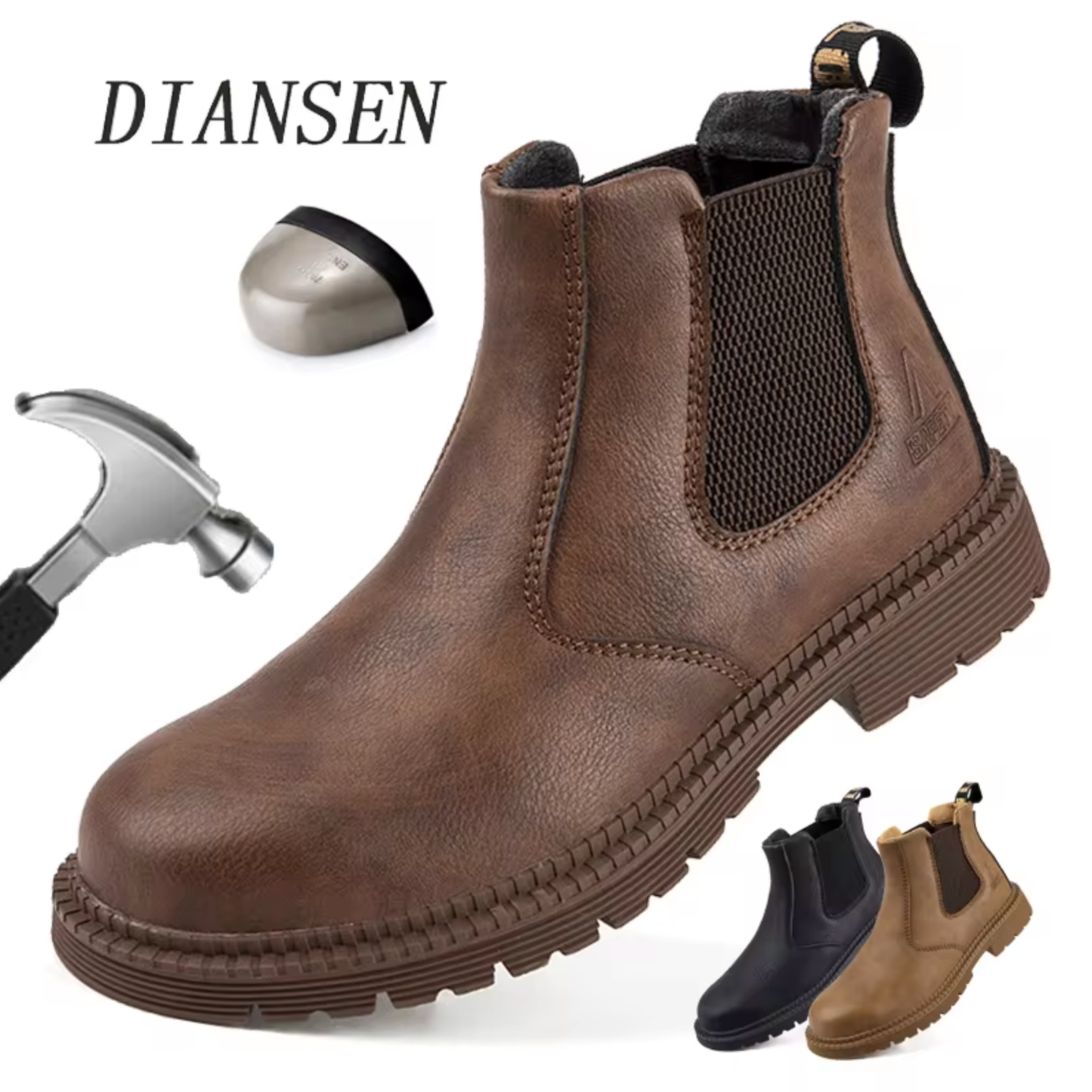 Bottes de Travail Orthopédiques Compensées pour Hommes | Diansen
